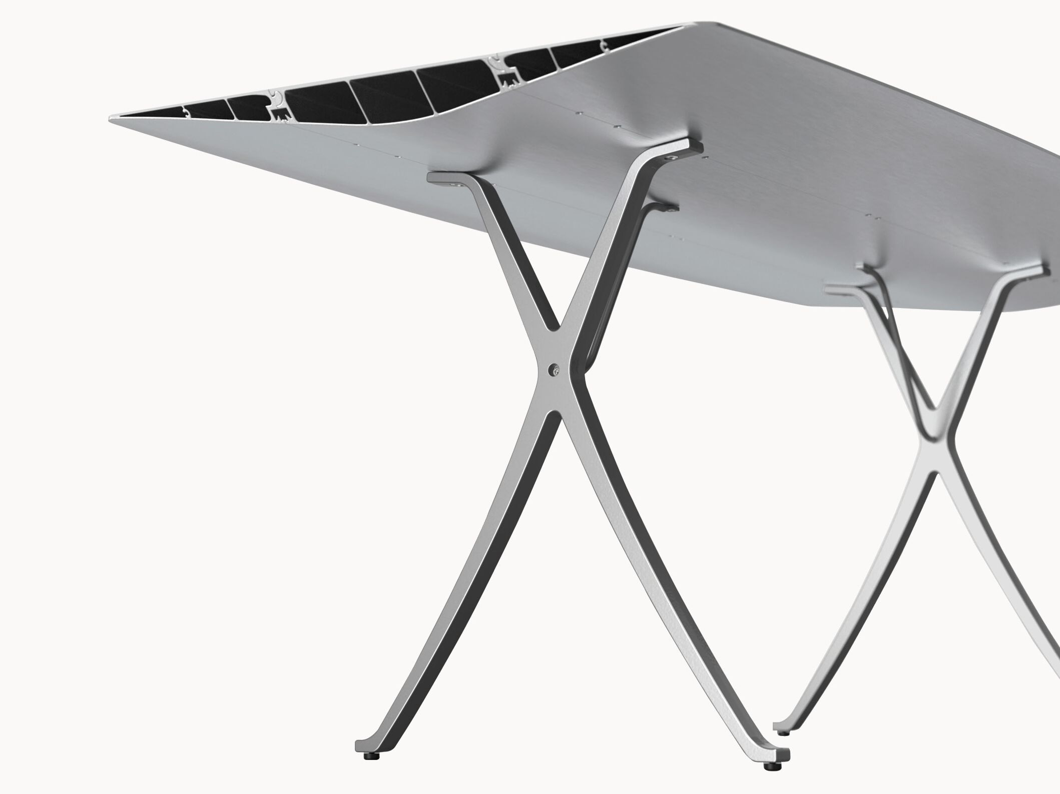 Прямоугольный алюминиевый стол BD Barcelona TABLE B 90 - ALUMINIUM ARCH-00106562 - Вид №1
