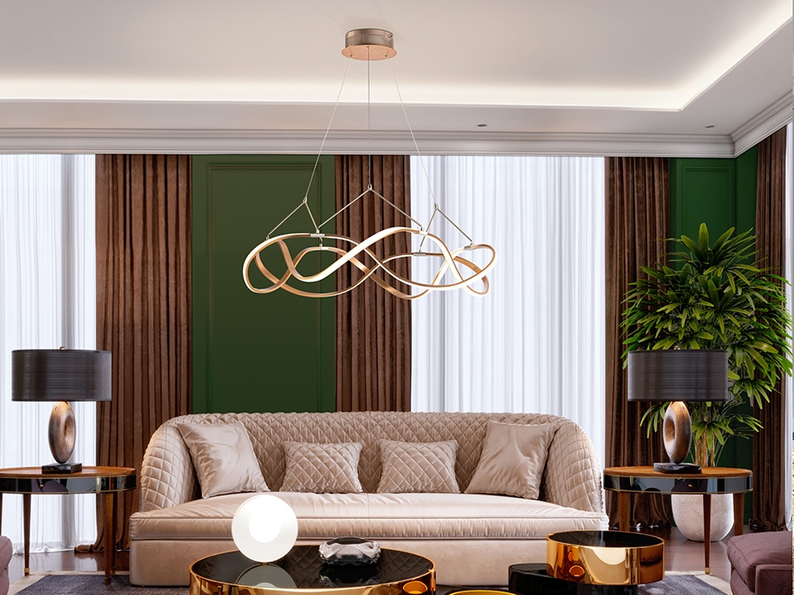 109049 Подвесной светильник 80Ø розовое золото DIM Schuller Molly - Вид №1