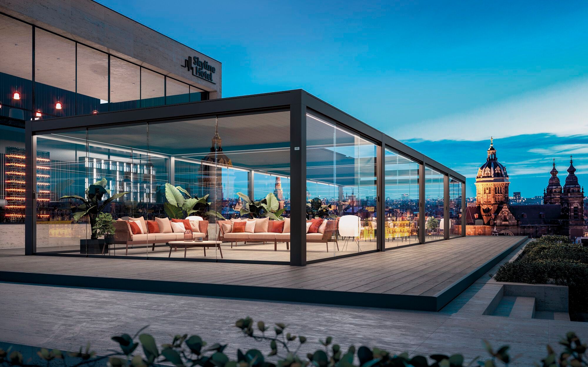 Самонесущая беседка с раздвижной крышкой Pratic ARCH-00003553