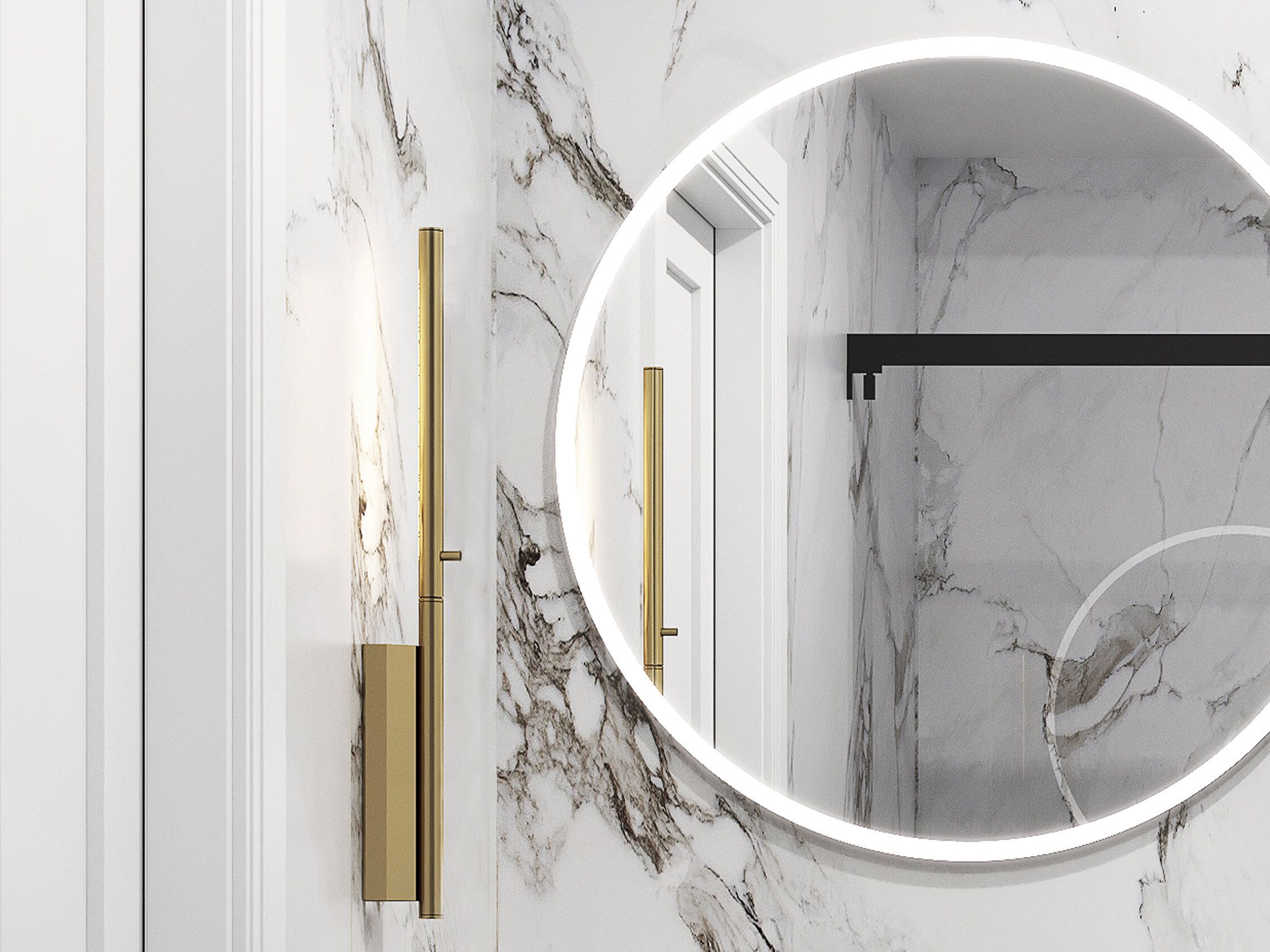 Латунный светодиодный настенный светильник для ванной комнаты CVL Luminaires ссылка ARCH-00038828 - Вид №4