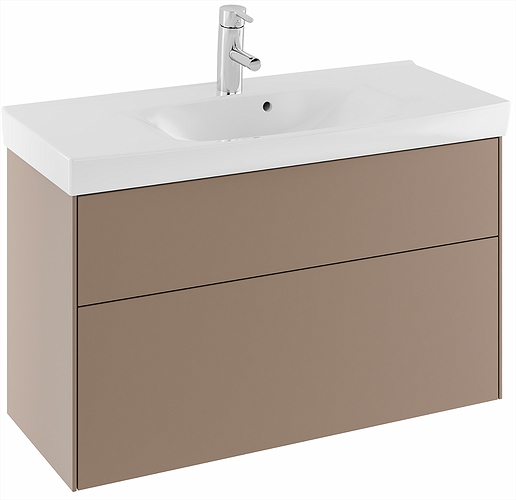 47431 IFO Sense тумба под умывальник с двумя ящиками, W = 600 мм, W1 = 622 мм, глянцевый белый - Вид №10