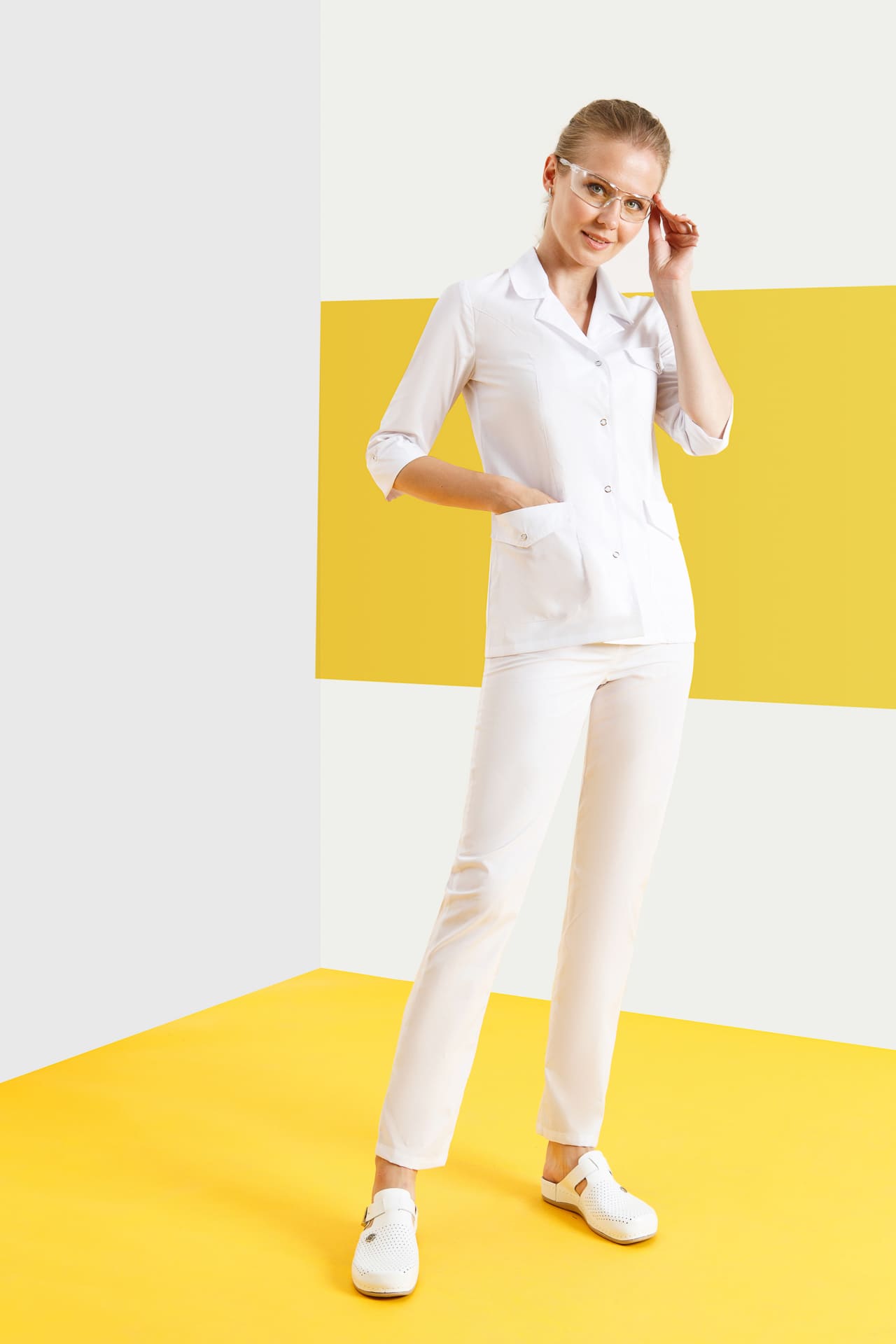64170 Костюм "Муза" белый  Медицинская одежда  размер 58 Спецодежда  - Вид №6