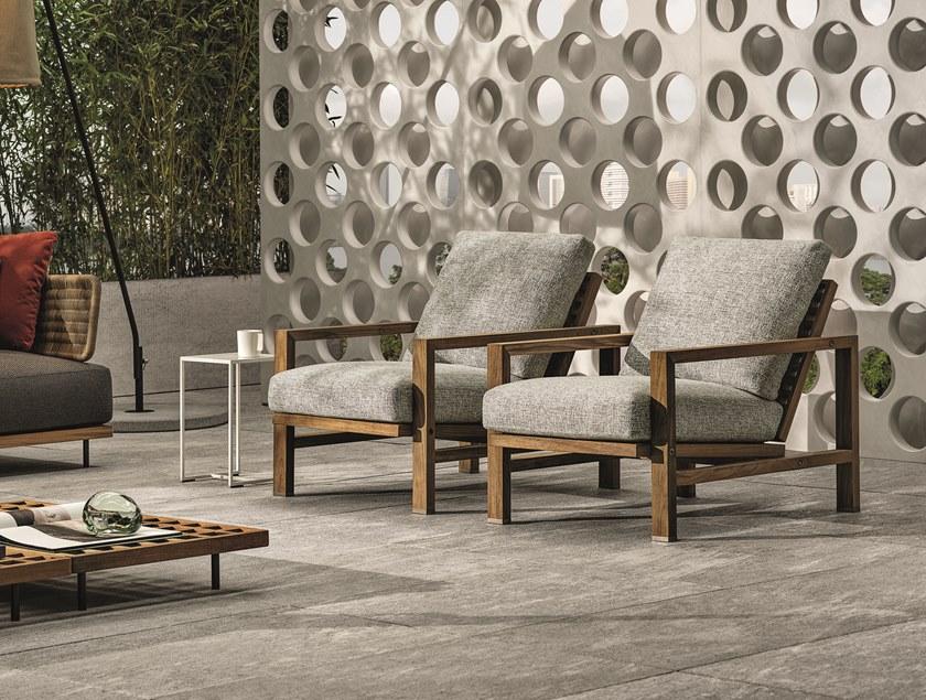 Minotti Садовое кресло из тика с подлокотниками Quadrado sun-id-1493836 - Вид №3