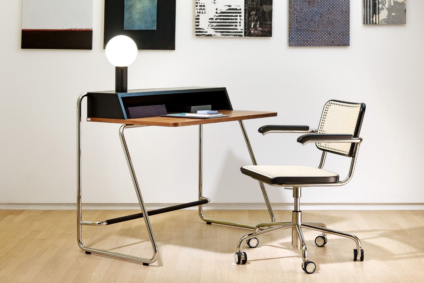 Плетеное вращающееся кресло с колесами THONET S 32 / S 64 ARCH-00027758 - Вид №4
