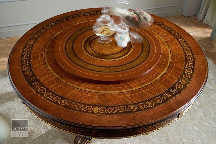 Arvestyle Круглый деревянный стол в гостиной в классическом стиле с ленивой Сьюзан Orpheo maggiolini As-1733 - Вид №1