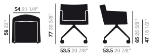 arper Офисное кресло с 4-мя спицами на колесиках Masai sun-id-1408534 - Вид №1