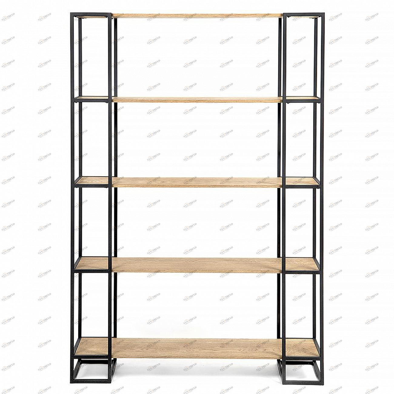 Стеллаж металлический черный Smolling 5 black INTELLIGENT DESIGN СТЕЛЛАЖИ SMOLLING 260794 Бежевый;черный 