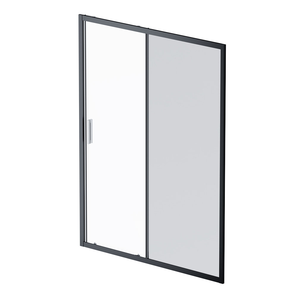 W90G-150-1-195BG Solo Дверь душевая 150х195 стекло тонированное профиль черный матовый AM.PM Gem - Вид №5