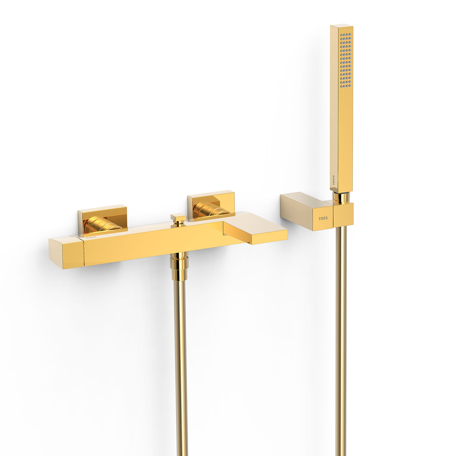 ТОНКИЙ настенный смеситель с одной ручкой для ванны и душа-20217001OR TRES 