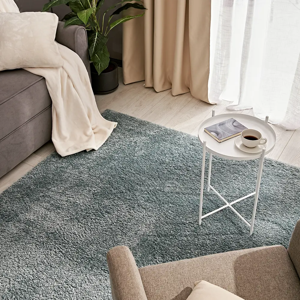 Ковер полипропилен Inspire Shaggy Bosfor 60x110 см цвет светло-голубой STLM-2118307 - Вид №5