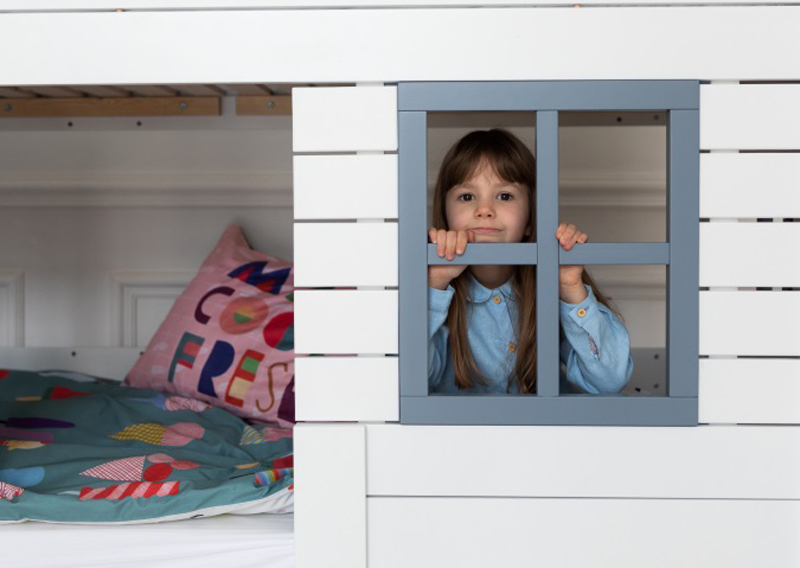 Кровать-домик двухъярусная Home West M 80х160 см белая ELLIPSE ELLIPSE HOME 351799 Белый Santreyd  - Вид №3