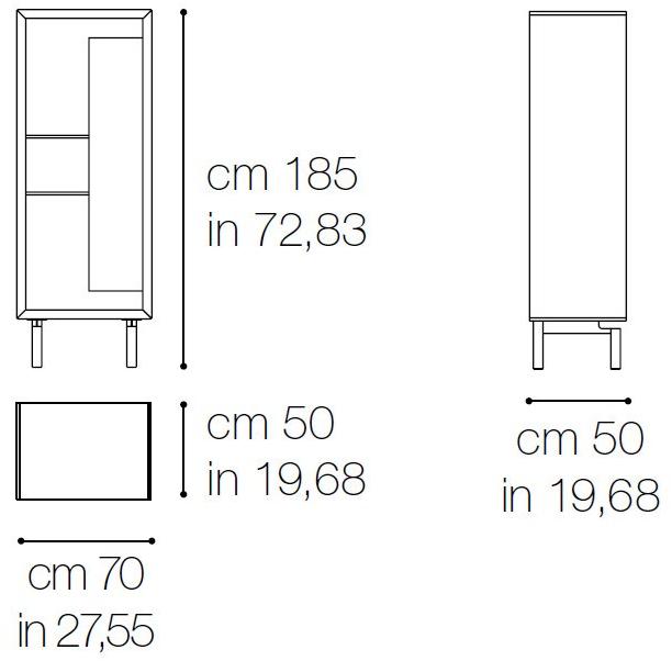 Grilli Витрина со встроенным освещением Quadro 781706/-07/-08 - Вид №4