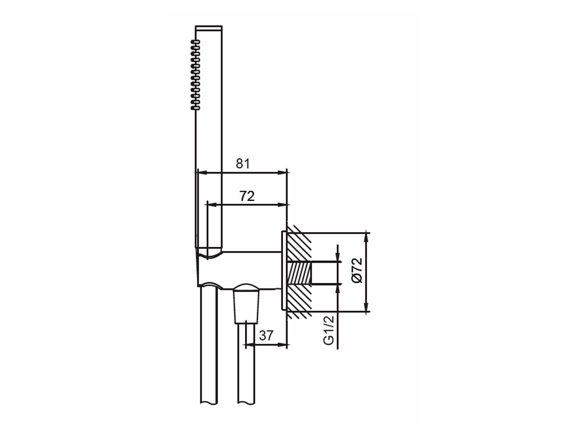 Настенный ручной душ из нержавеющей стали SINED LEVANTE ARCH-00149221 - Вид №3