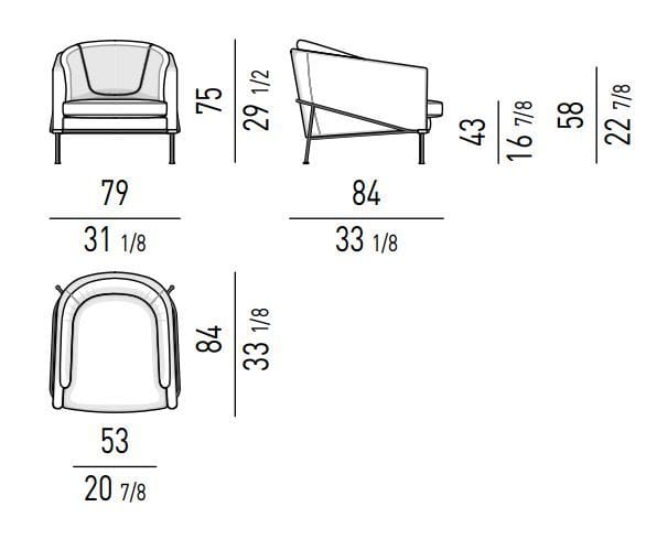 Кресло Minotti Fil Noir ARCH-00150513 - Вид №5