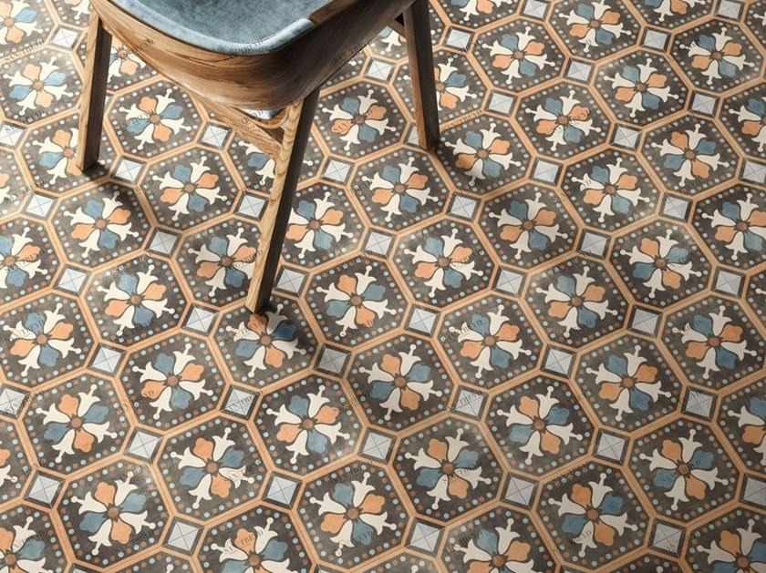 CERAMICA SANT'AGOSTINO Настенная / напольная плитка из керамогранита с эффектом энкаустики Patchwork colors sun-id-1346828
