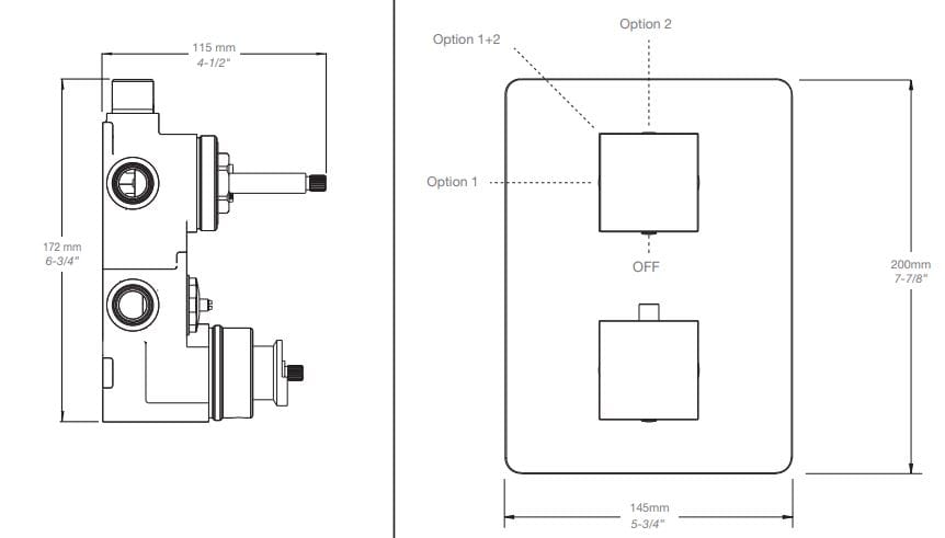 Термостатический набор для душа с душем BARIL PRO-4245-10 ARCH-00006669 - Вид №2