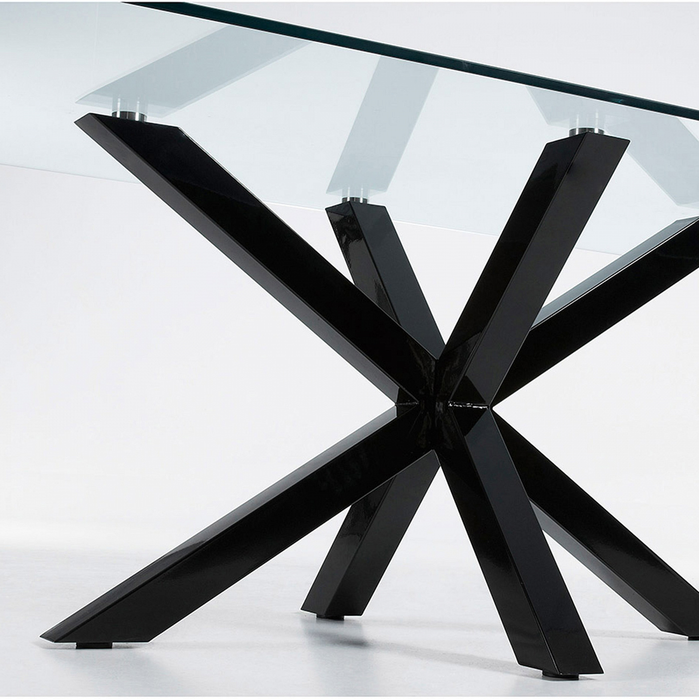 051166 Стол Arya 160x90 стекло черный La Forma Argo - Вид №1