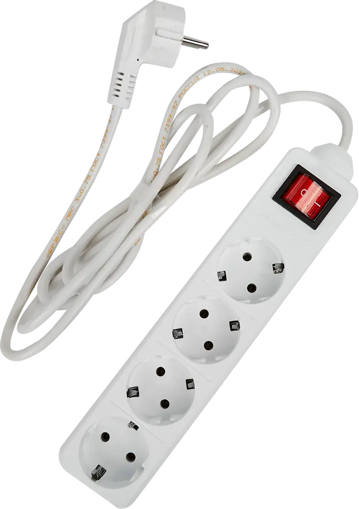 Удлинитель Защита Про с заземлением на 4 розетки, 1.8 м 82741174