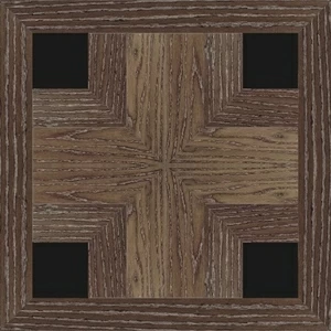 Напольное покрытие из дерева (инкрустация мраморная "nero belgio" из темного дуба) ddpr24 rs mn Devon Devon INTARSIA