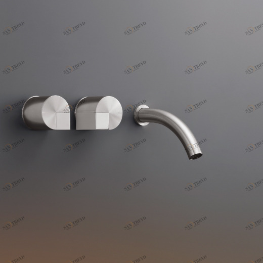 Настенный двойной ручки смеситель с носиком L. 125 мм  DET20 CEADESIGN 