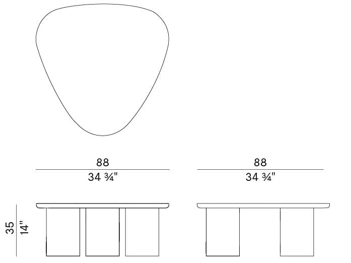 Журнальный столик из мрамора с цветком персика и ясеня Potocco Jade ARCH-00090370 - Вид №3