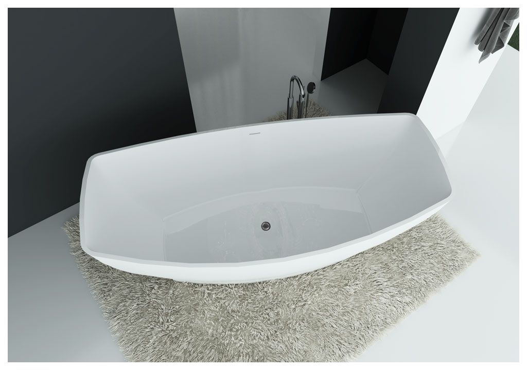 Ванна из искусственного камня Aquanet Sunset TC-S93 165x80, глянцевая TCS93 - Вид №2