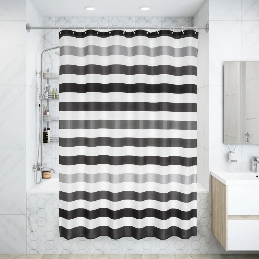 Штора для ванной комнаты «Simply» 180х180 см SWENSA SWC STLM-2120606