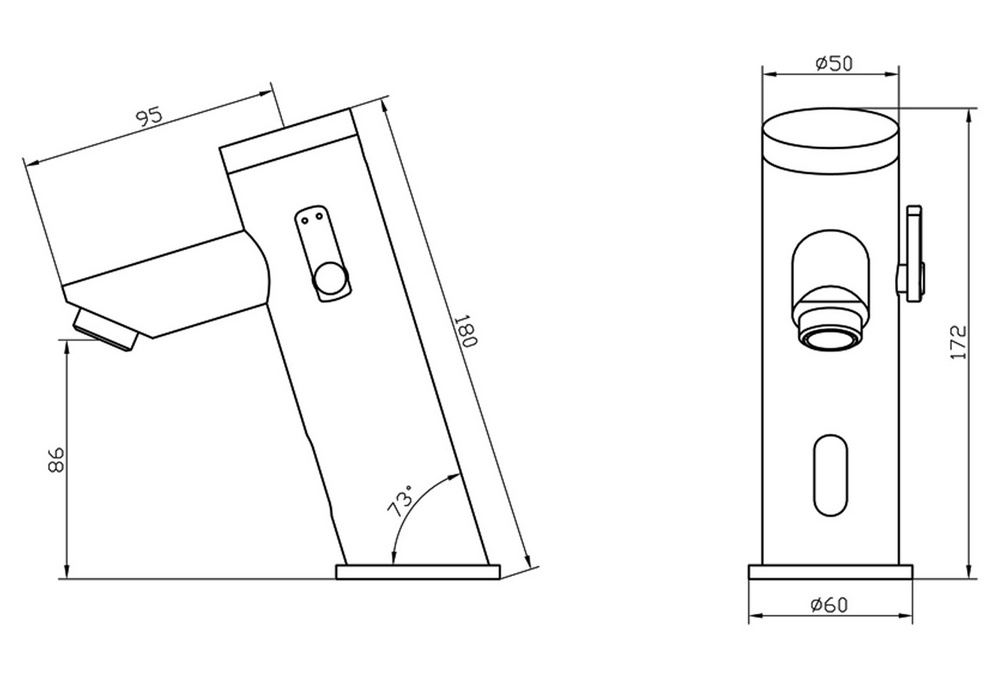 304009674 Смеситель сенсорный M-8907 KSITEX  - Вид №1