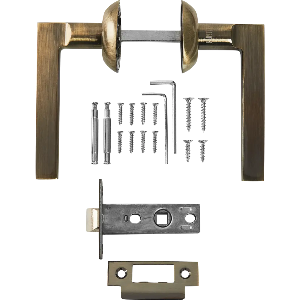 PUNTO Polo - комплект дверных ручек с защелкой в бронзовом исполнении 85202122 STLM-0059780 - Вид №1