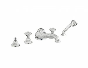 230416.A010.16 Набор для ванны с пятью отверстиями Золото 24К с черной патиной