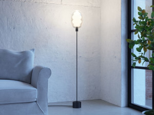 Стеклянный светодиодный торшер с диммером