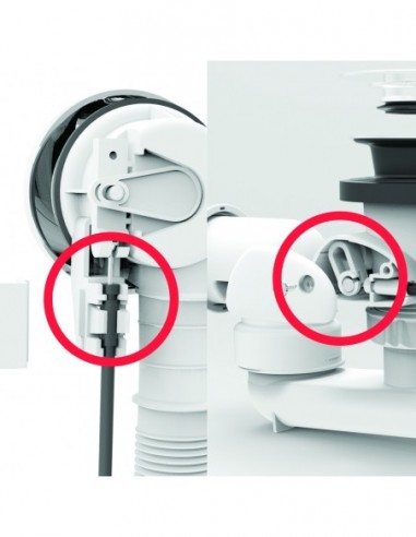 582000 000 00  Автоматический кабельный слив 650 мм для ванны, сифон, поворачивающийся на 360 °, NF, хром. Valentin Хром  - Вид №4