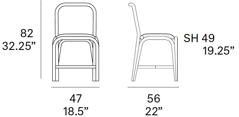 EXPORMIM Стул из ротанга со встроенной подушкой Fontal T010 c / t010 u - Вид №4