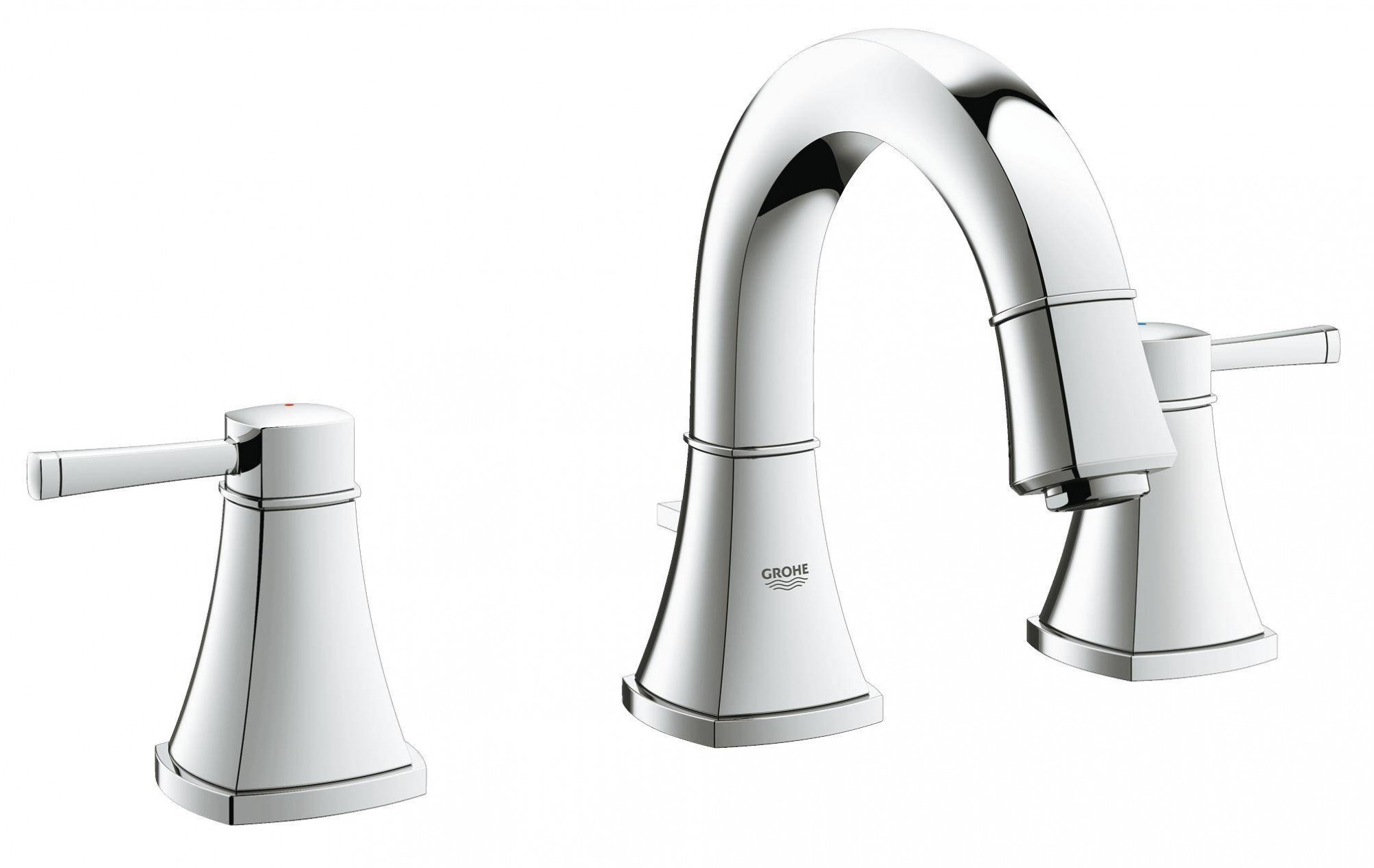 Смеситель для раковины GROHE Grandera с донным клапаном и низким изливом, хром (20417000)