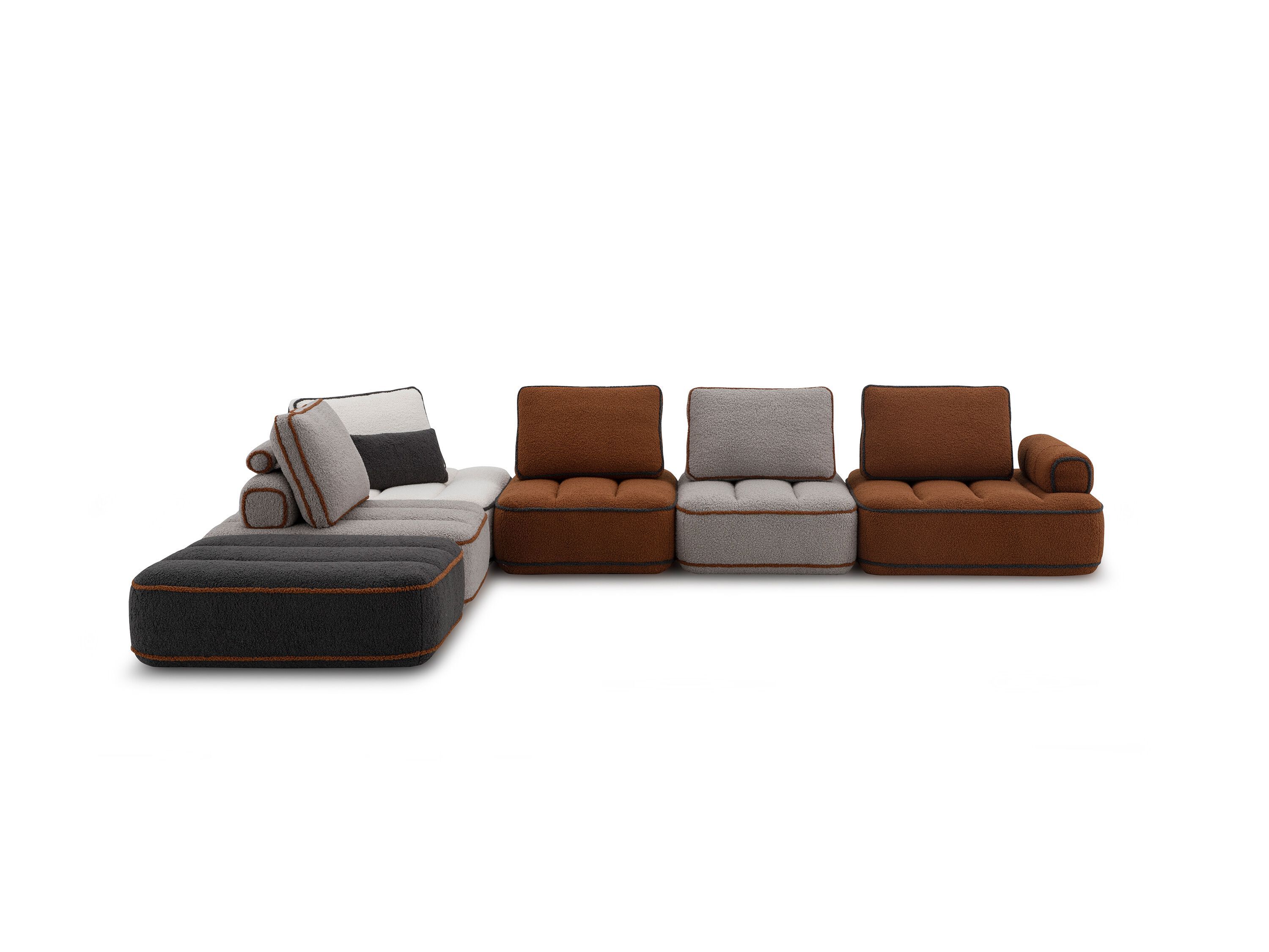 4-местный модульный тканевый диван с полуостровом CAMPO DE' FIORI SUNLIGHT ARCH-00132090 - Вид №3