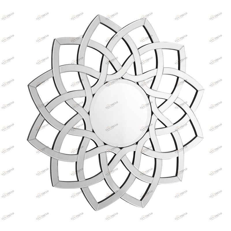 Зеркало-солнце с фацетом 104 см серебряное Mirror Clear DELIGHT COLLECTION ДИЗАЙНЕРСКИЕ 00-3882989 Серебро 