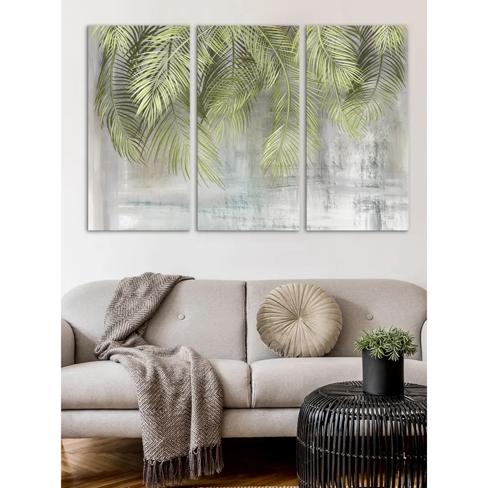 Картина на МДФ Листья лофт 50x100 см 3 шт POSTERMARKET STLM-2164053 - Вид №4