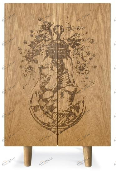 Mineheart Комод из дуба с распашными дверцами  Fur/016 