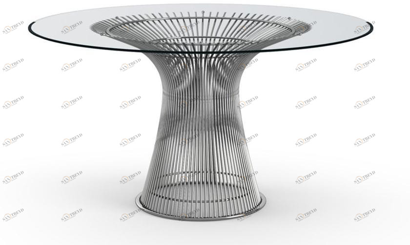 KNOLL Круглый стол из стали и стекла Platner sun-id-1493950