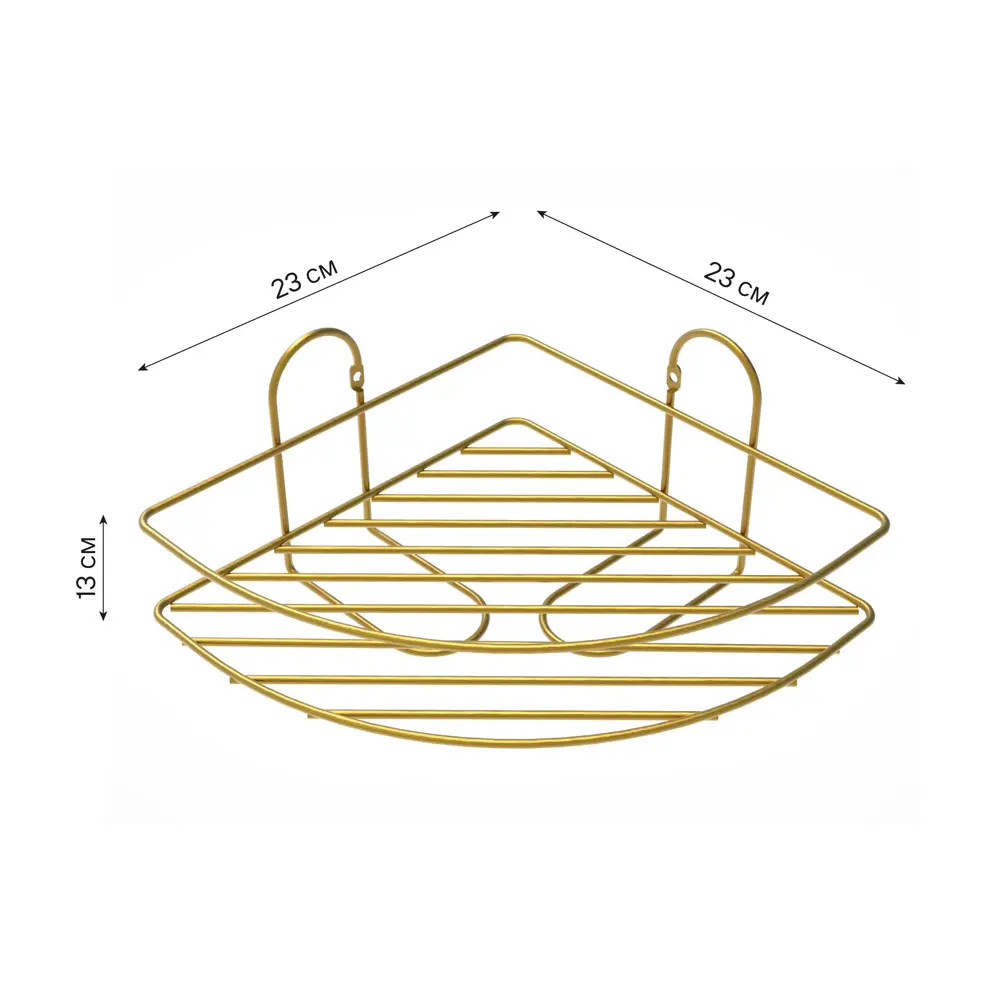 Полка для ванной Lemer Nil одноярусная 23x23 см металл цвет золото 89455042 STLM-2177774 - Вид №8