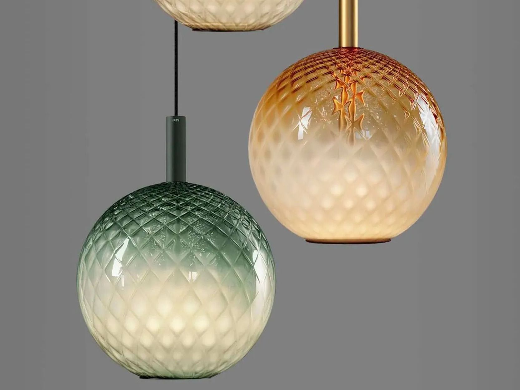 Подвесной светильник из дутого стекла Olev ARCH-00079503