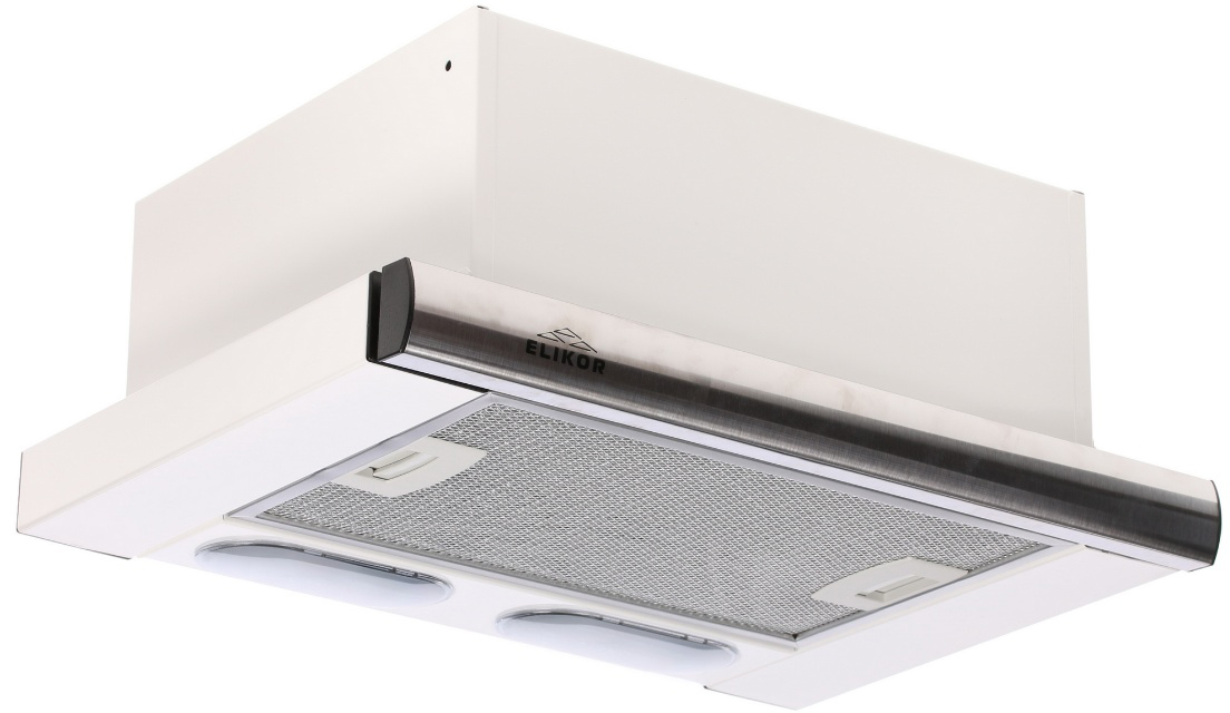 1024840 Вытяжка телескопическая ELIKOR Интегра 45П-400-В2Л белый/серебристый STDN-0101203