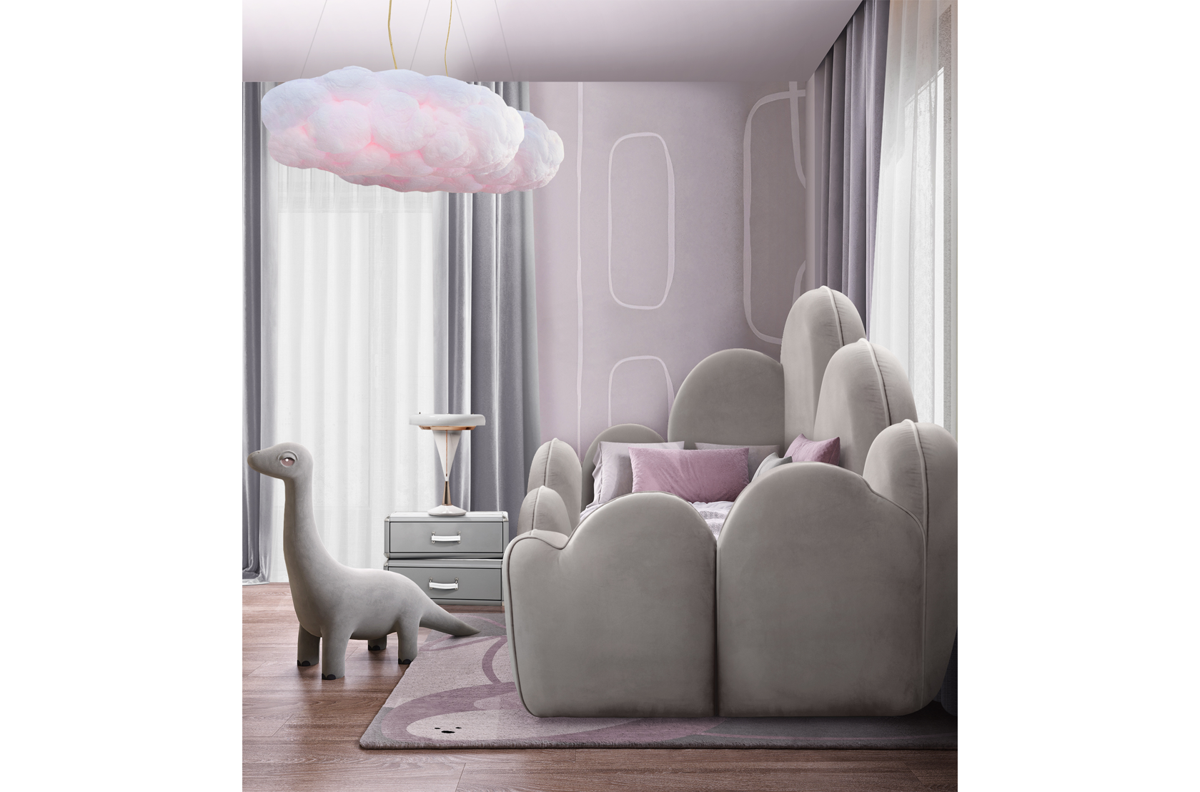 CIST208 Детская односпальная кровать Дино Circu  - Вид №2