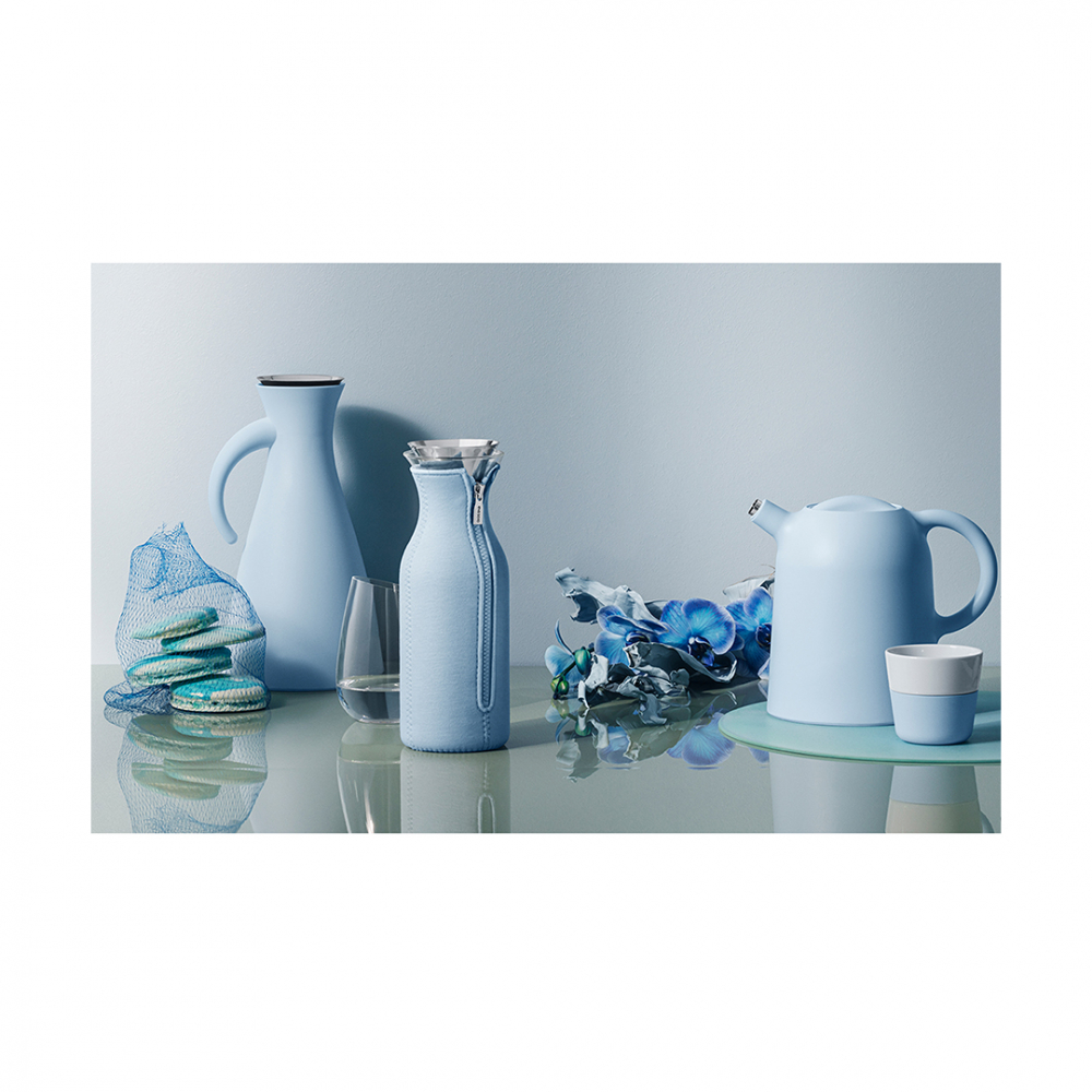 EVA SOLO 502819 Термокувшин Vacuum, 1 л, высокий, голубой Пластик, боросиликатное стекло, силикон  - Вид №1