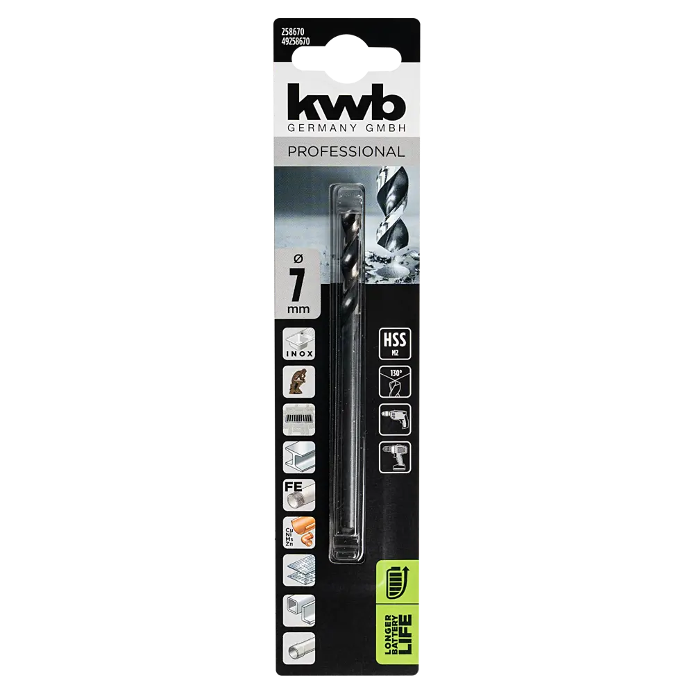 Сверло по металла KWB 258670 7x109 мм 88266045 STLM-2043365  - Вид №3
