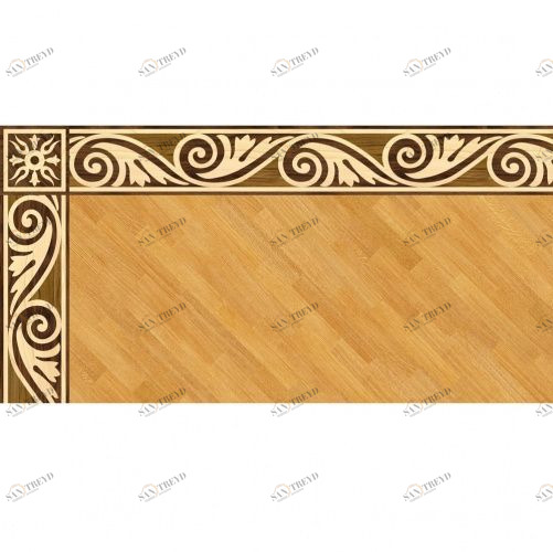 Художественный паркет Da Vinci Паркетный Бордюр 26-122 Орех Европейский (Грецкий) Селект (Гладкая) 1000х200 мм 26011122