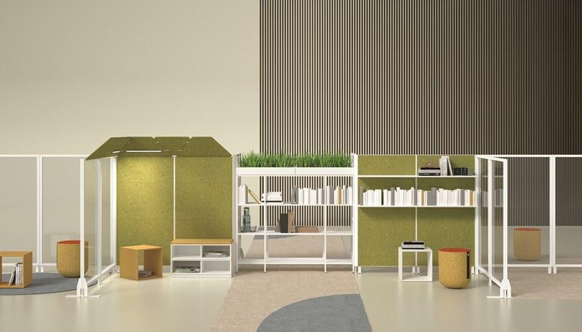 Bralco Отдельностоящая офисная перегородка из алюминия и стекла Kubick sun-id-1377515 - Вид №10