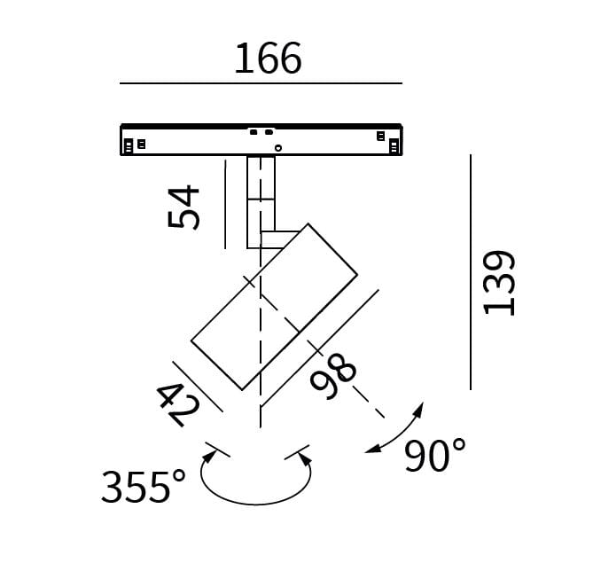 Металлический светодиодный прожектор Lucifero's LEVA QUADRA Q9 MINI TRACK ARCH-00012036 - Вид №1