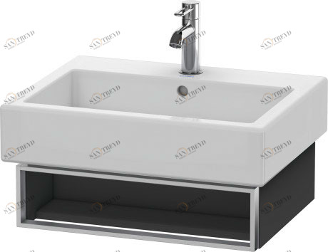 VE600404949 Тумбочка подвесная Vero #VE6004 550 x 431 мм Графит матовый, декор Duravit