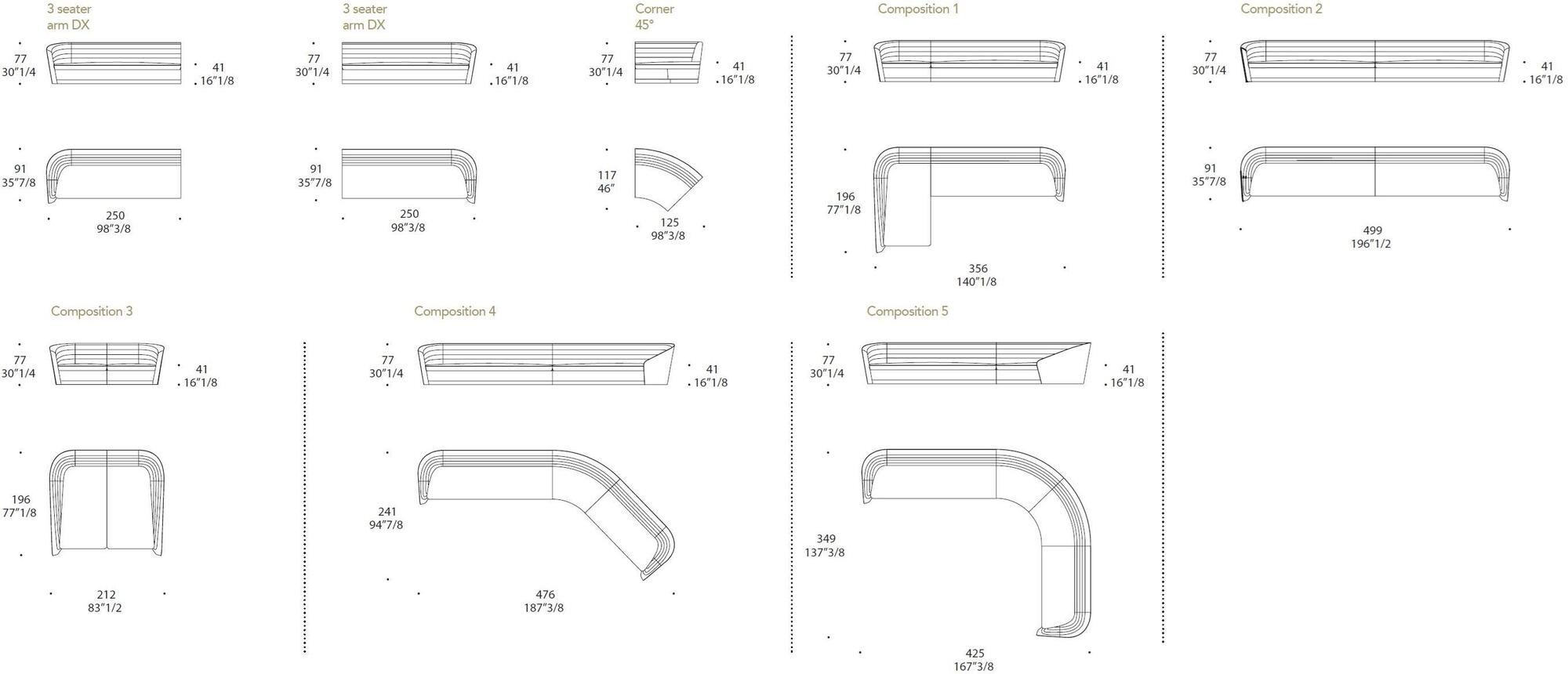 Reflex 3-х местный тканевый диван Pininfarina home design sun-id-1485060 - Вид №2